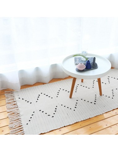 Tapis Inspiration berbère  nordique blanc paiement sécurisé