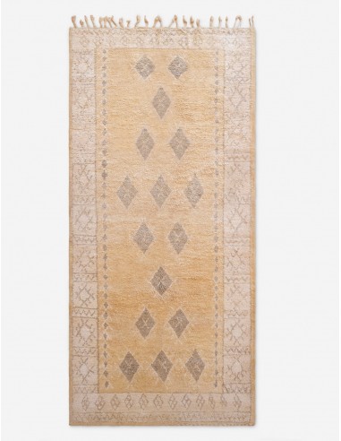 Vintage Moroccan Hand-Knotted Wool Rug No. 58, 5'3 x 11'10" le des métaux précieux