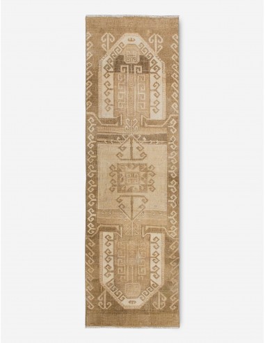 Vintage Turkish Hand-Knotted Wool Runner Rug No. 210, 2'7" x 8'9" l'évolution des habitudes 