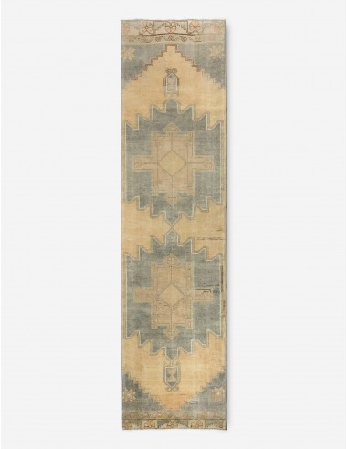 Vintage Turkish Hand-Knotted Wool Runner Rug No. 211, 2'8" x 11'1" des créatures d'habitude