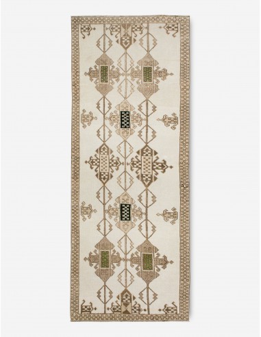 Vintage Turkish Hand-Knotted Wool Runner Rug No. 237, 4' x 10'10" votre restaurant rapide dans 