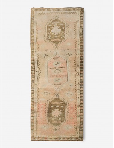 Vintage Turkish Hand-Knotted Wool Runner Rug No. 236, 4'5" x 12'12" des créatures d'habitude