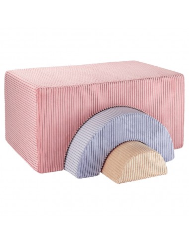 Pouf Enfant Modulable Rose les muscles