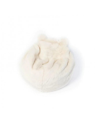 Pouf Fourrure Blanc de France