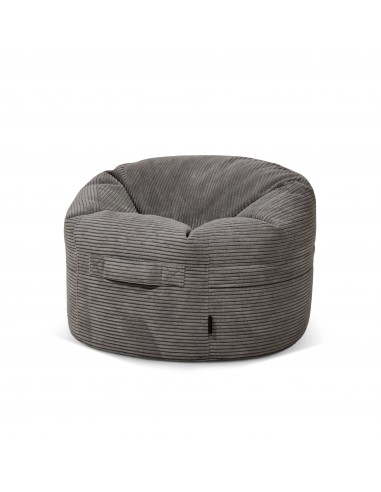 Pouf Rond en Velours Côtelé Fin de série